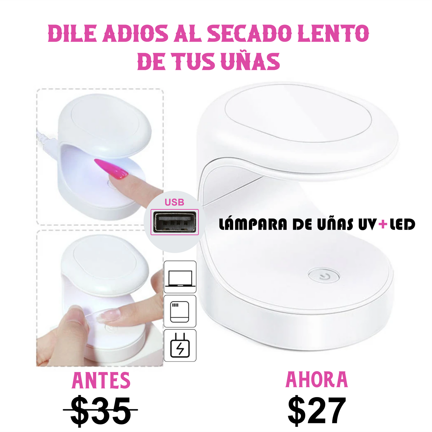 LÁMPARA DE UÑAS UV+LED